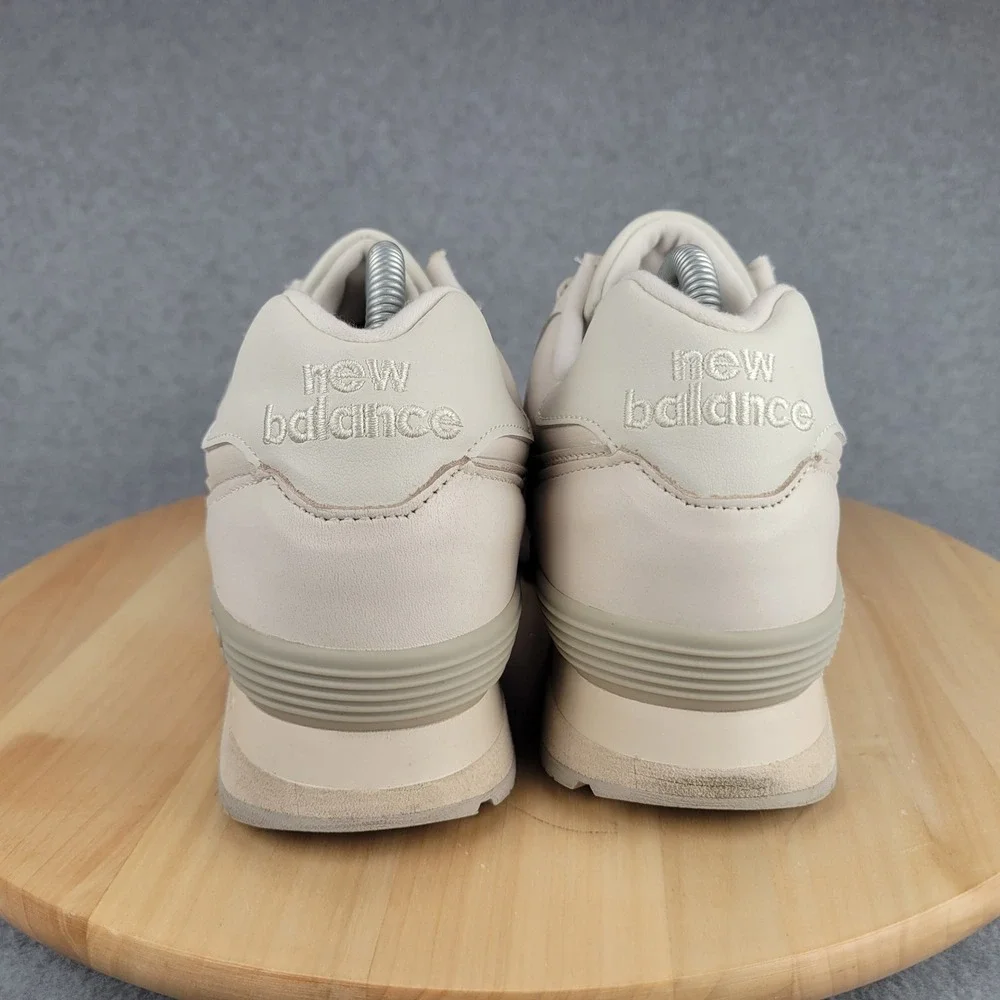 New Balance 576 Made‎ in England Mens 7.5 Off White Leather Sneakers OU576OW